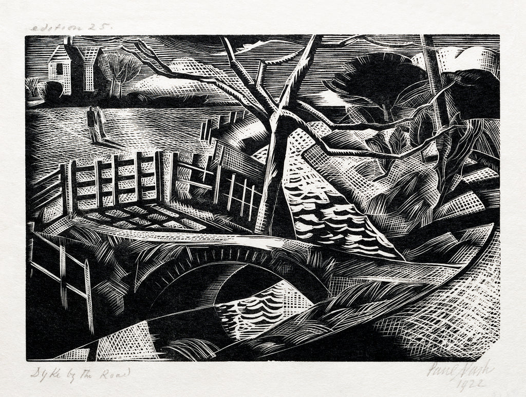 Teli mintás hosszú ujjú póló (Paul Nash - Dyke by the Road)