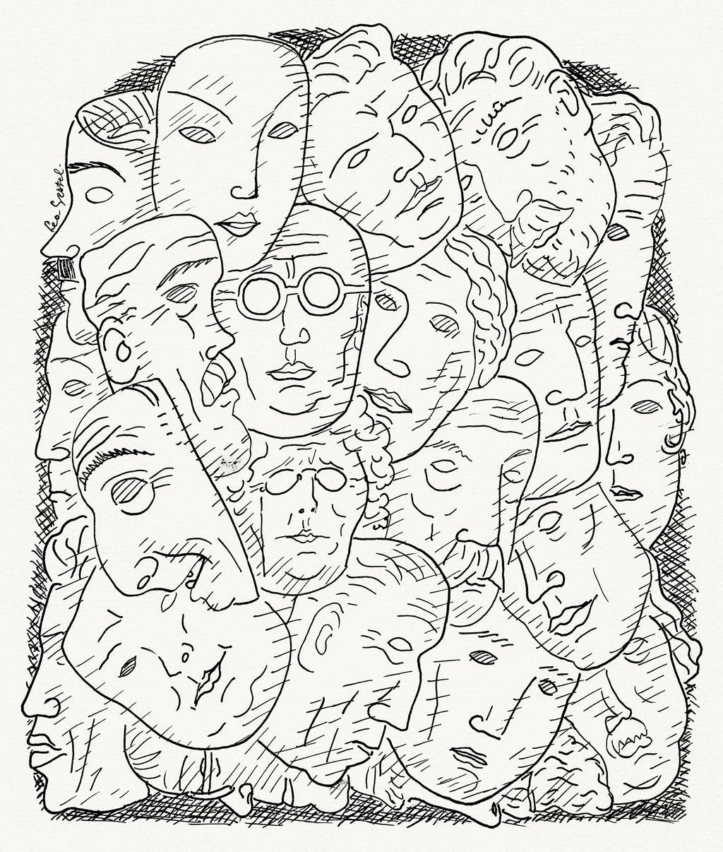 Teli mintás hosszú ujjú póló (Leo Gestel - Masks)