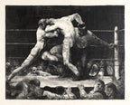 Teli mintás hosszú ujjú póló (George Bellows - A Stag At Sharkey's)