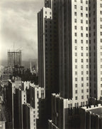 Teli mintás hosszú ujjú póló (Alfred Stieglitz - From My Window at the Shelton, West)