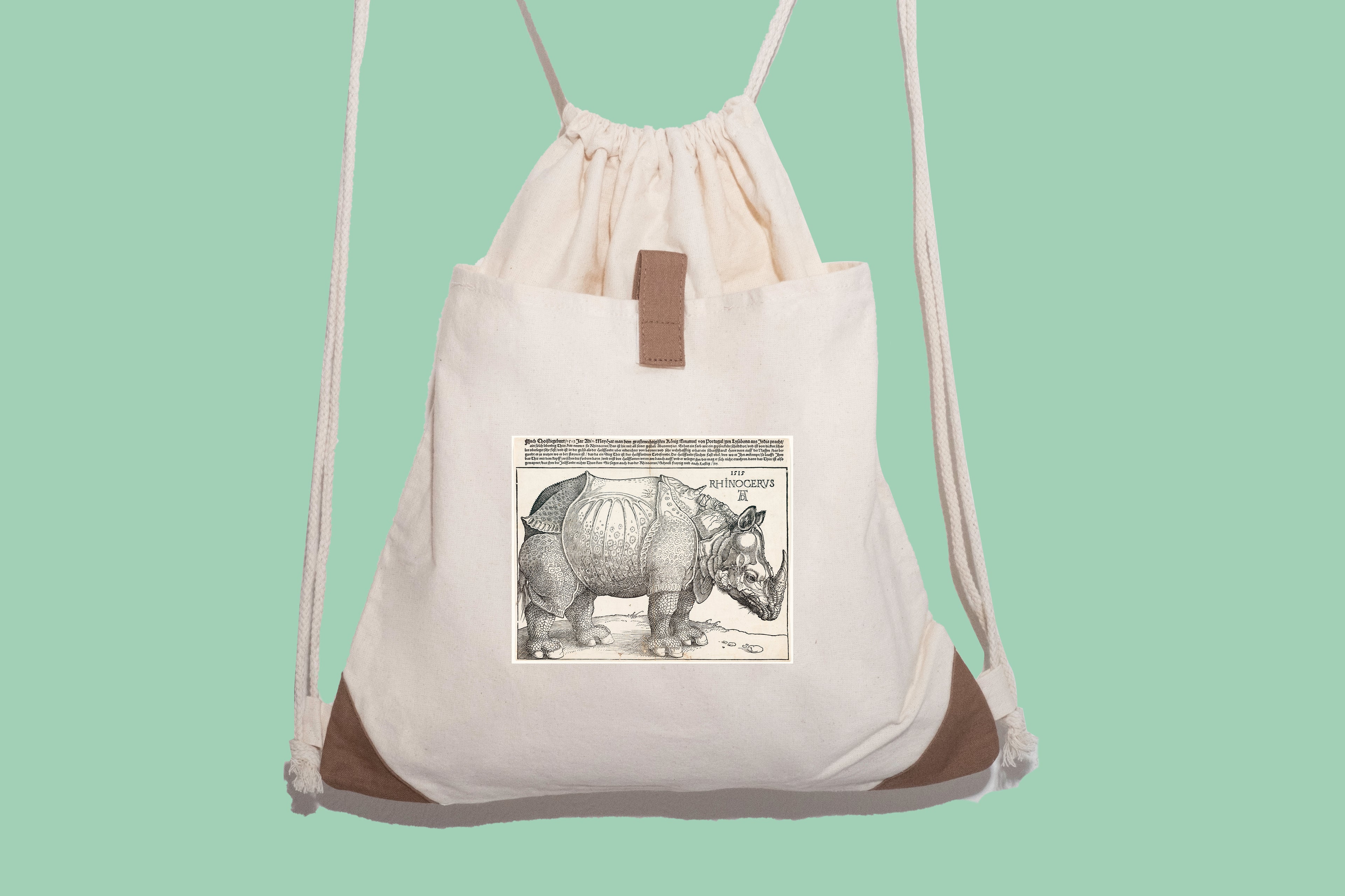 Vászon tornazsák (Albrecht Dürer - Rhinocerus)