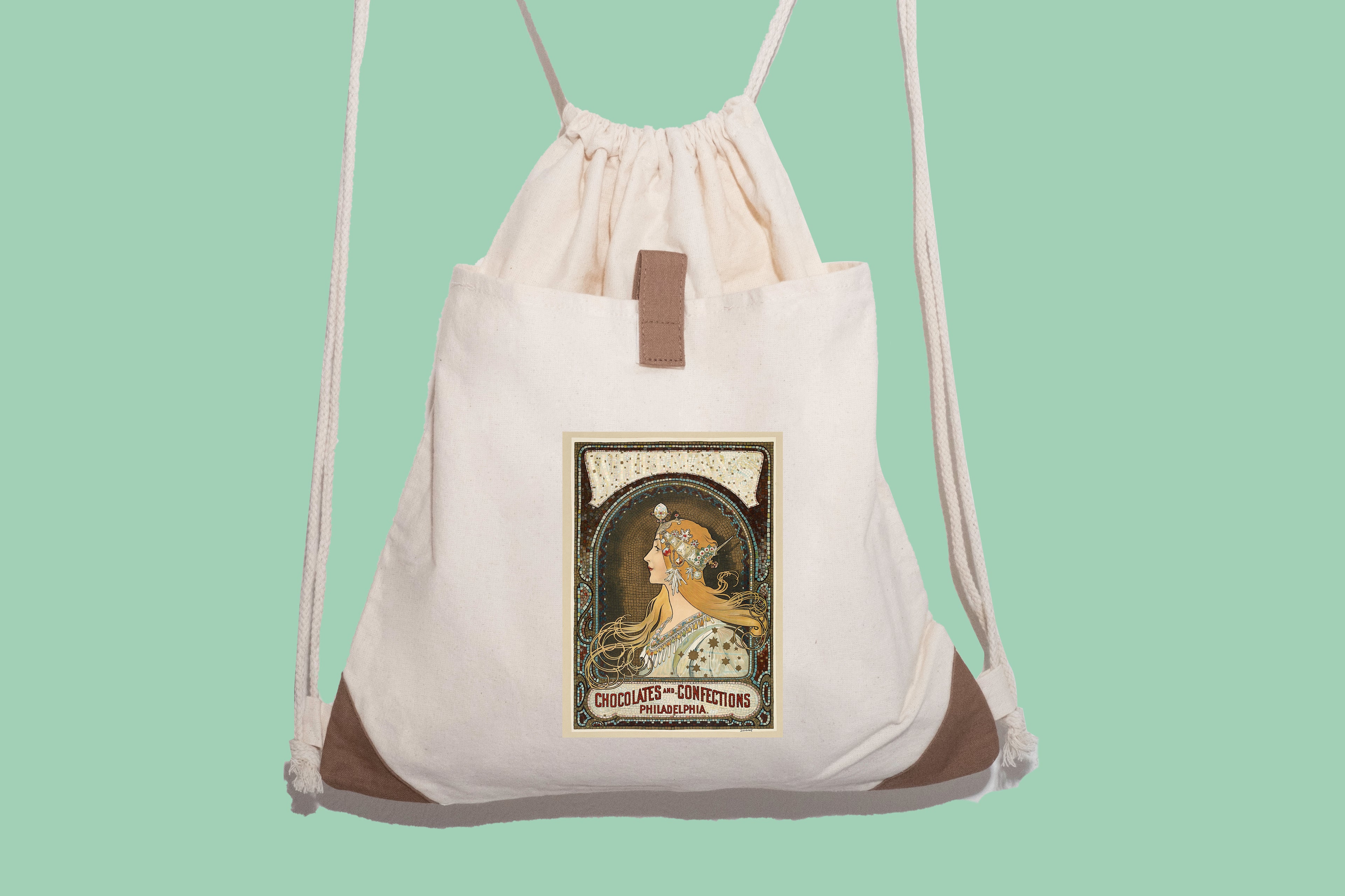 Vászon tornazsák (Alphonse Mucha - Zodiac)