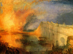 Vászon tote táska ( Joseph Mallord William Turner - burning houses parliament )