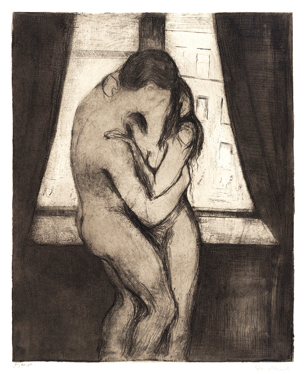 Oversized póló (Edvard Munch -The Kiss)