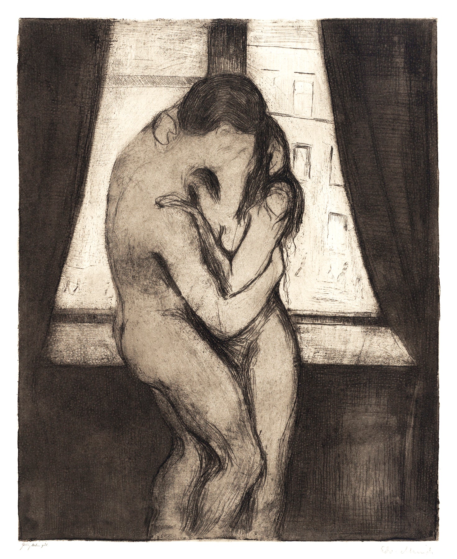 Oversized póló (Edvard Munch -The Kiss)